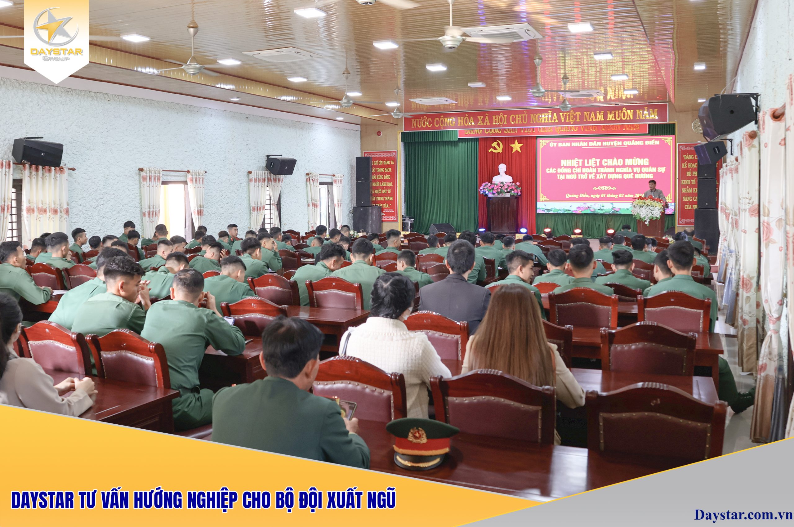 Daystar tư vấn hướng nghiệp cho bộ đội xuất ngũ tại Huyện Quảng Điền năm 2024