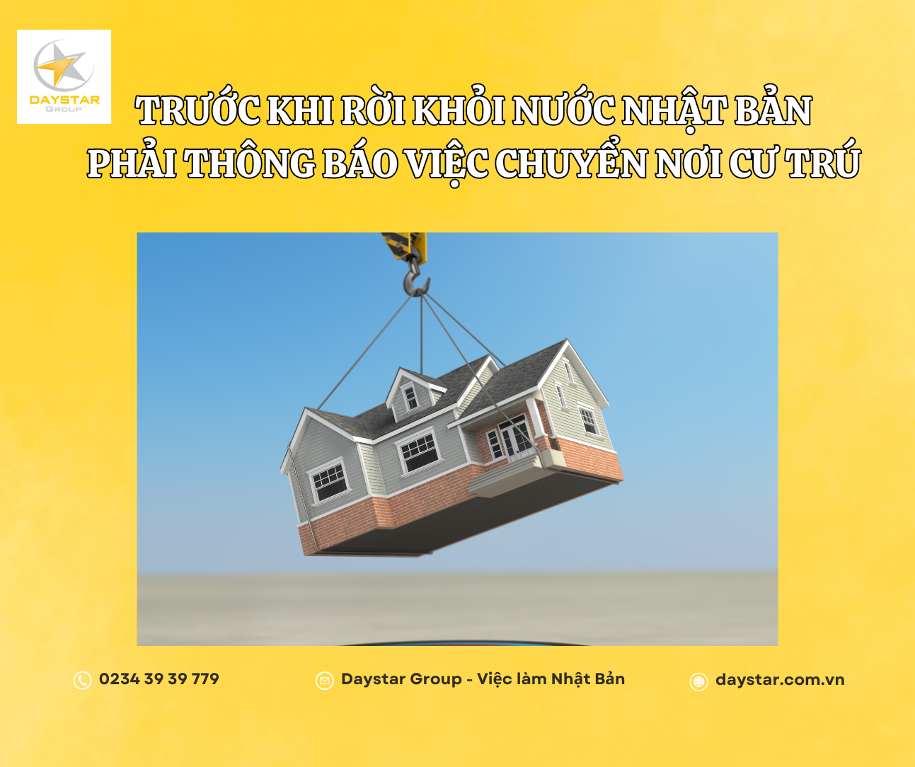 Trước khi rời khỏi nước Nhật, Thực tập sinh phải thông báo việc chuyển nơi cư trú
