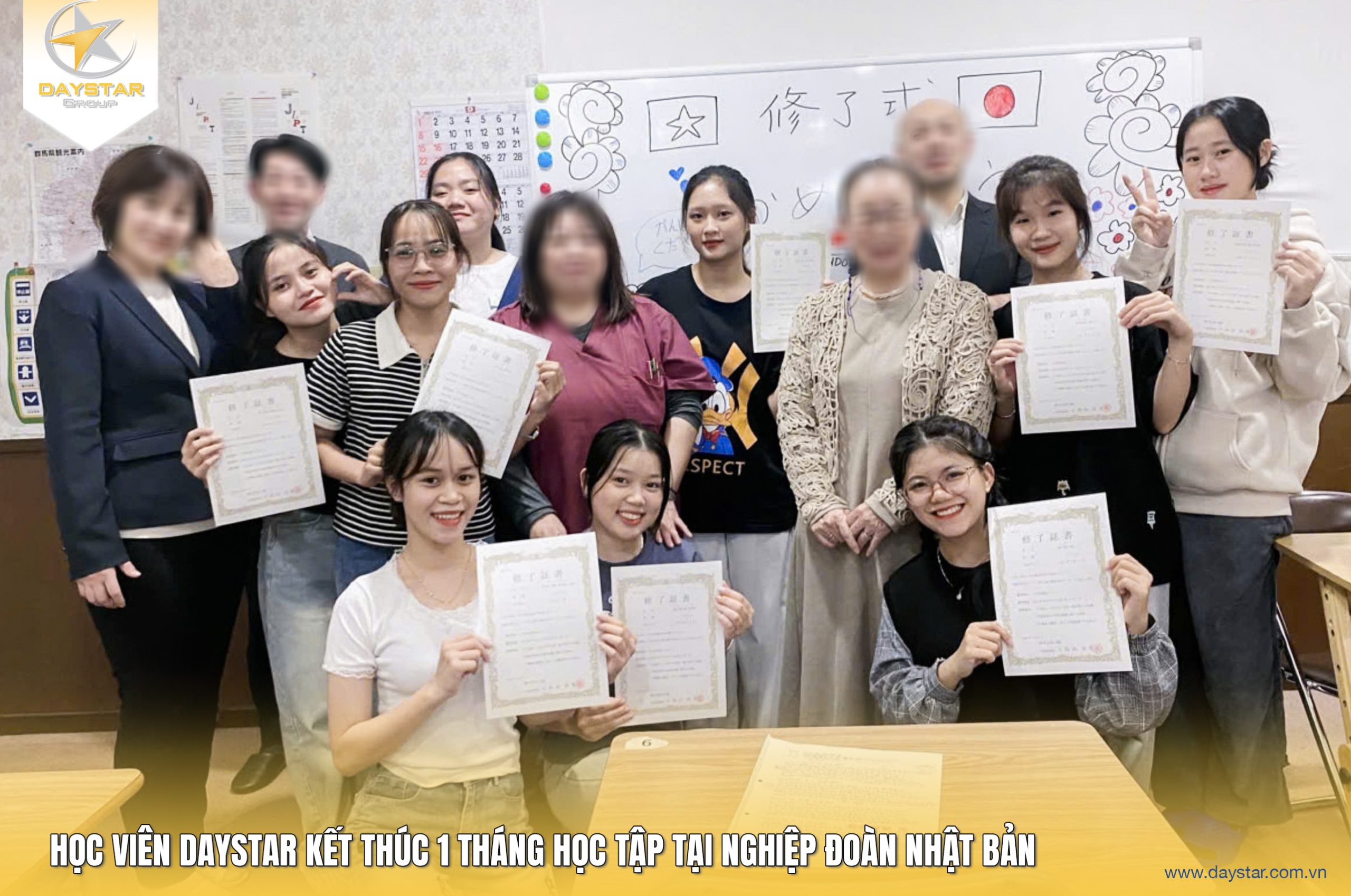Học viên Daystar kết thúc 1 tháng học tập tại Nghiệp Đoàn Nhật Bản