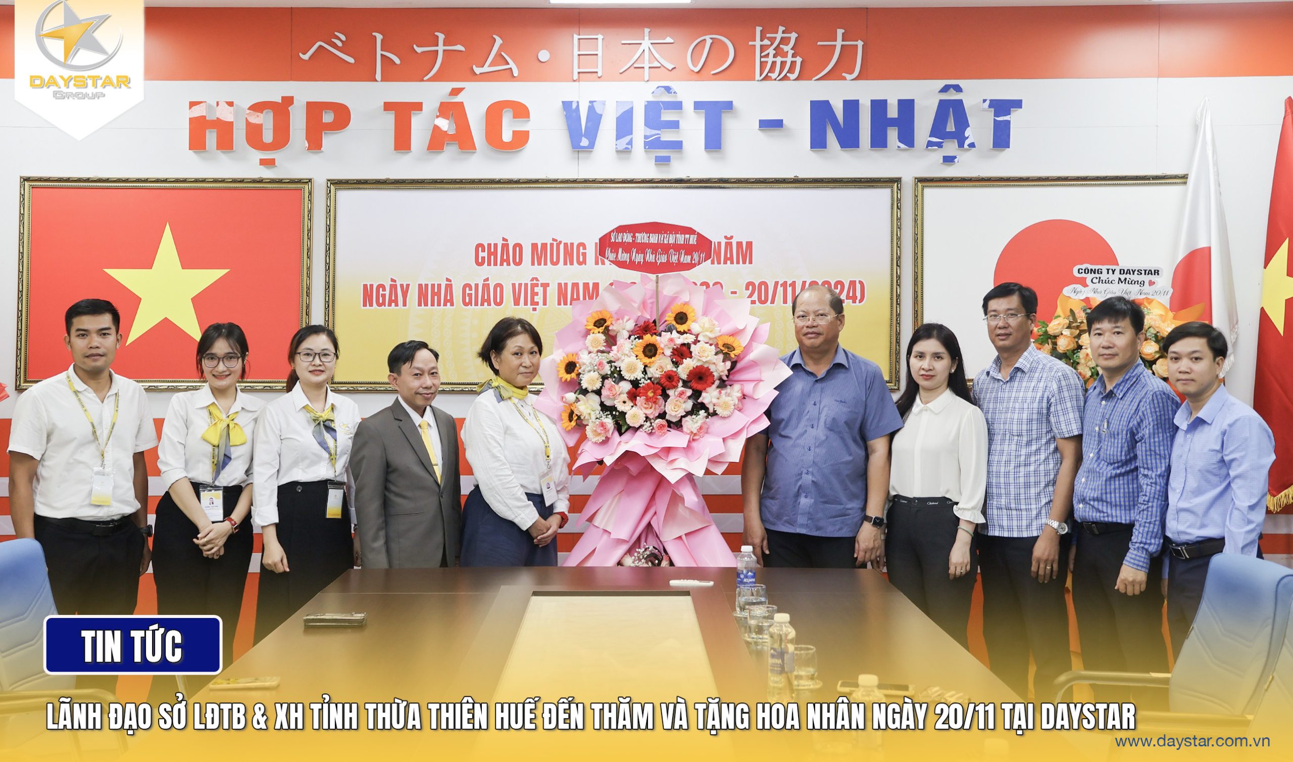 Lãnh đạo Sở LĐTB&XH Tỉnh Thừa Thiện Huế thăm và chúc mừng ngày nhà giáo Việt Nam 20/11 tại Daystar